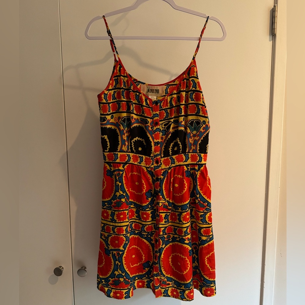 JMM Silk Spaghetti Strap Mini Sundress